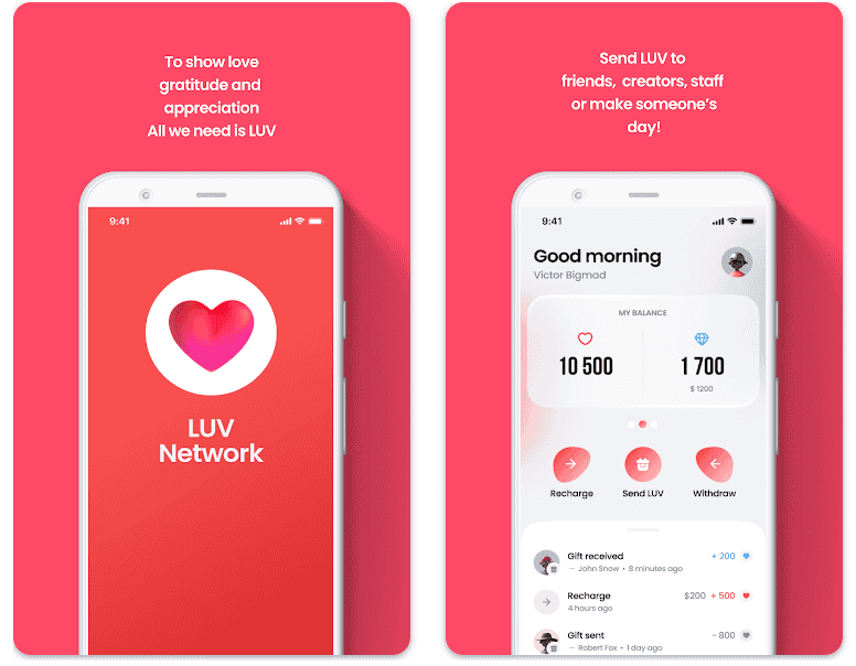 LUV Network Mobile App Logo